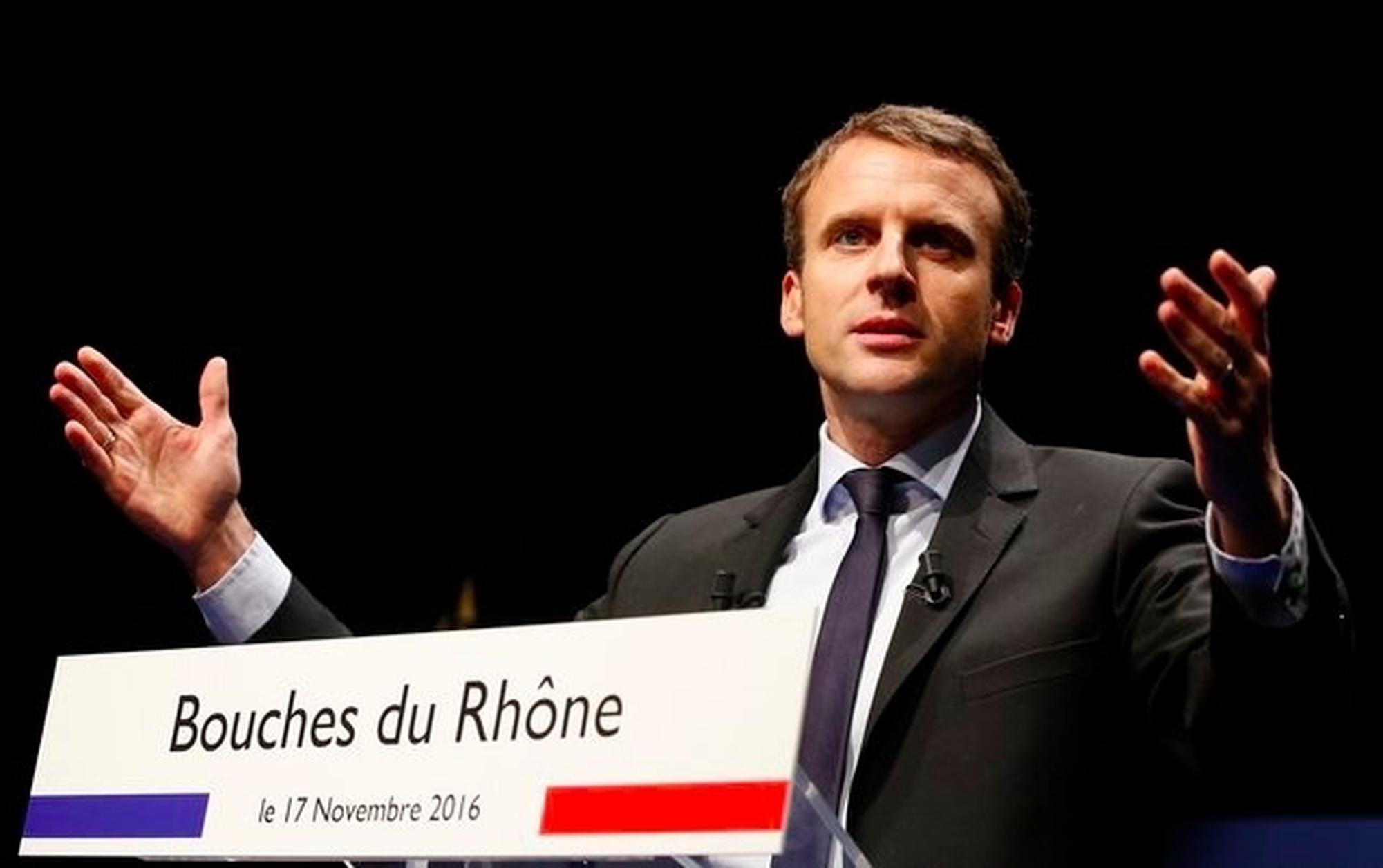 Emmanuel Macron officiellement candidat (en secret) Juste Milieu